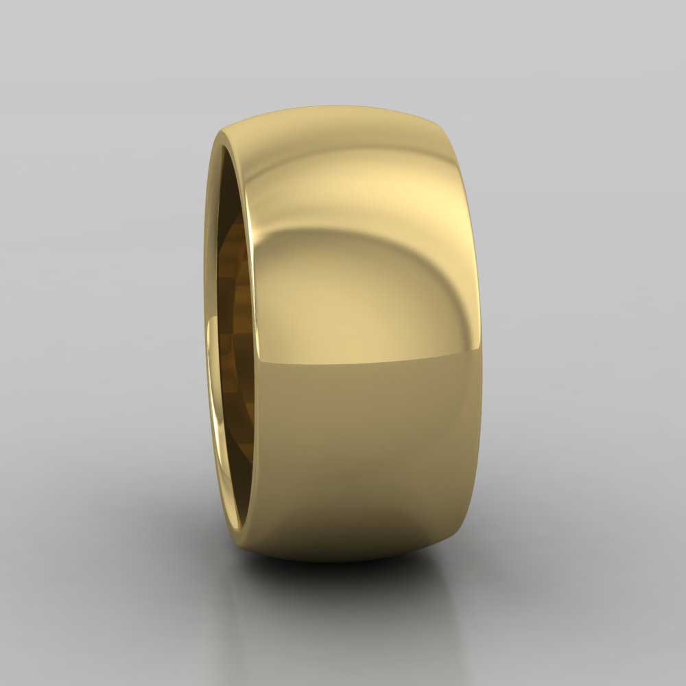 22ct Yellow Gold 10mm D shape Super Heavy Weight Wedding Ring Right View