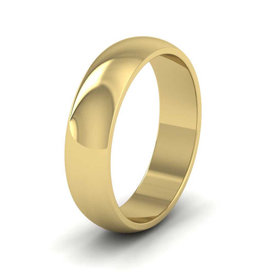 9ct Yellow Gold 5mm D shape Extra Heavy Weight Wedding Ring