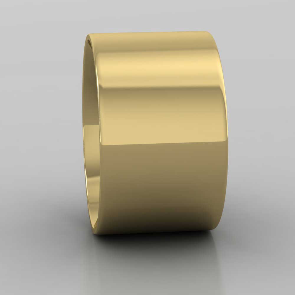 18ct Yellow Gold 12mm Flat Shape (Comfort Fit) Classic Weight Wedding Ring Right View