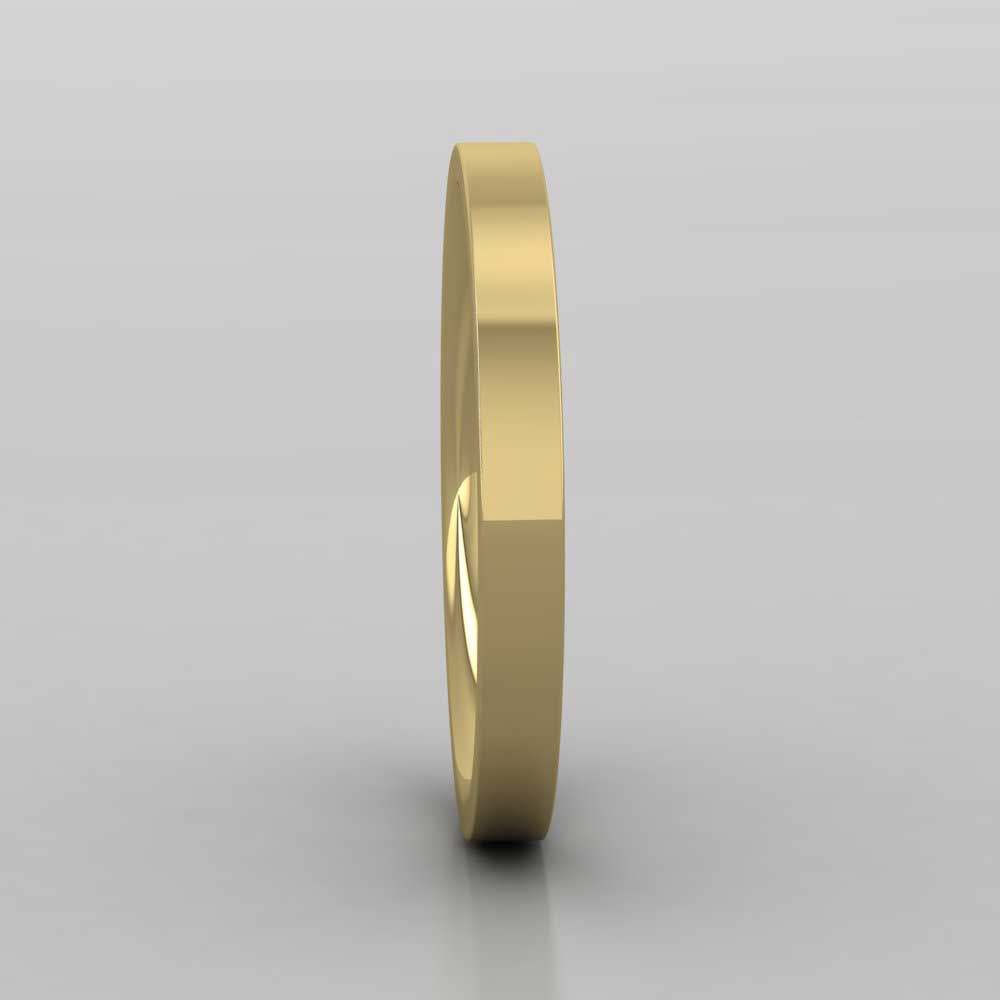 22ct Yellow Gold 2.5mm Flat Shape (Comfort Fit) Super Heavy Weight Wedding Ring Right View