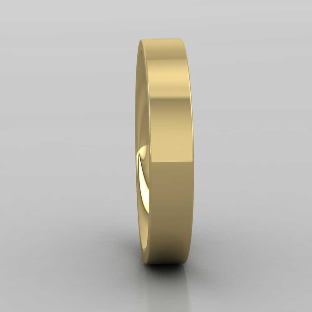 14ct Yellow Gold 4mm Flat Shape (Comfort Fit) Super Heavy Weight Wedding Ring Right View