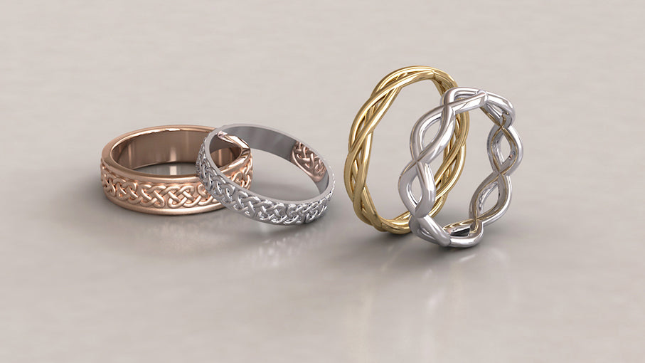 Big Patterned Rings Patterned Wedding Rings – dotJewellery.com
