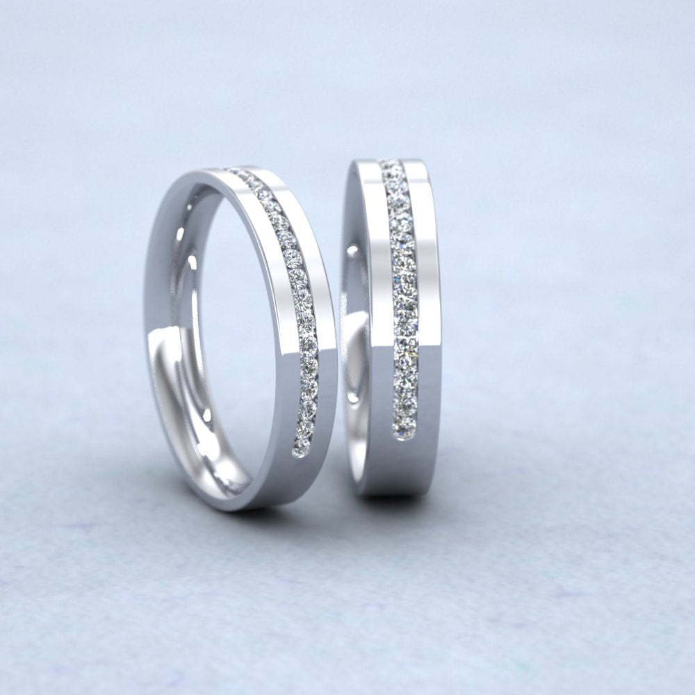 Palladium 500 Wedding Band – Brushed & Polished Finish 5mm Or 6mm – Elma Jewellery