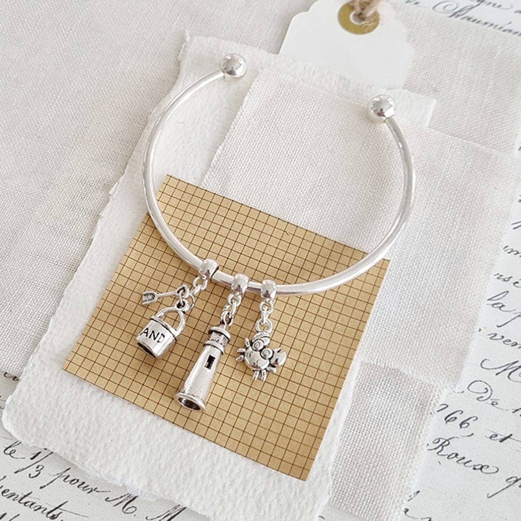 Life's a Beach Silver Plated Charm Bracelet