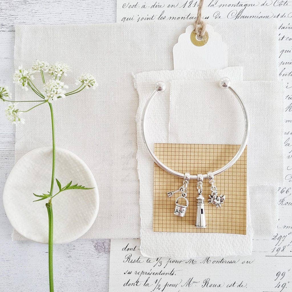 Life's a Beach Silver Plated Charm Bracelet