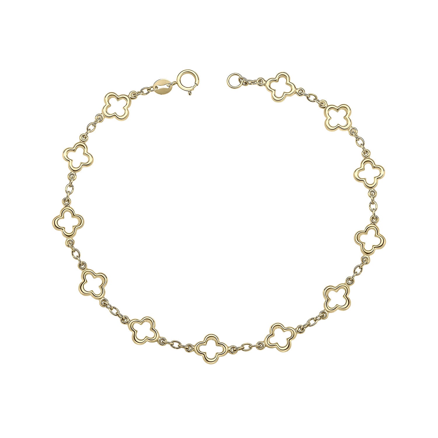 9ct Yellow Gold Open Link Bracelet 