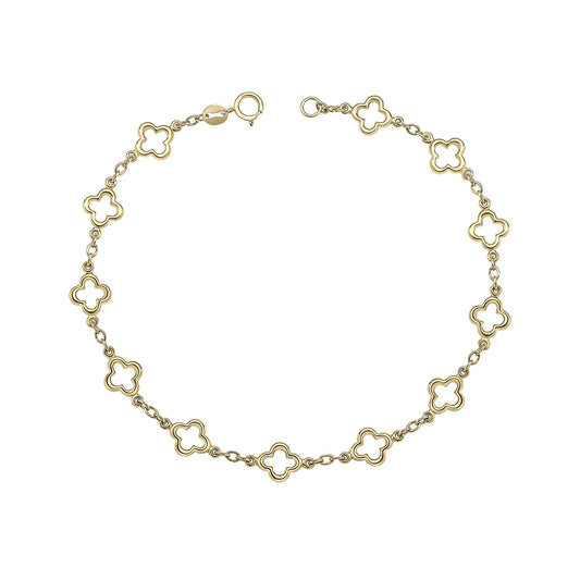 9ct Yellow Gold Open Link Bracelet 