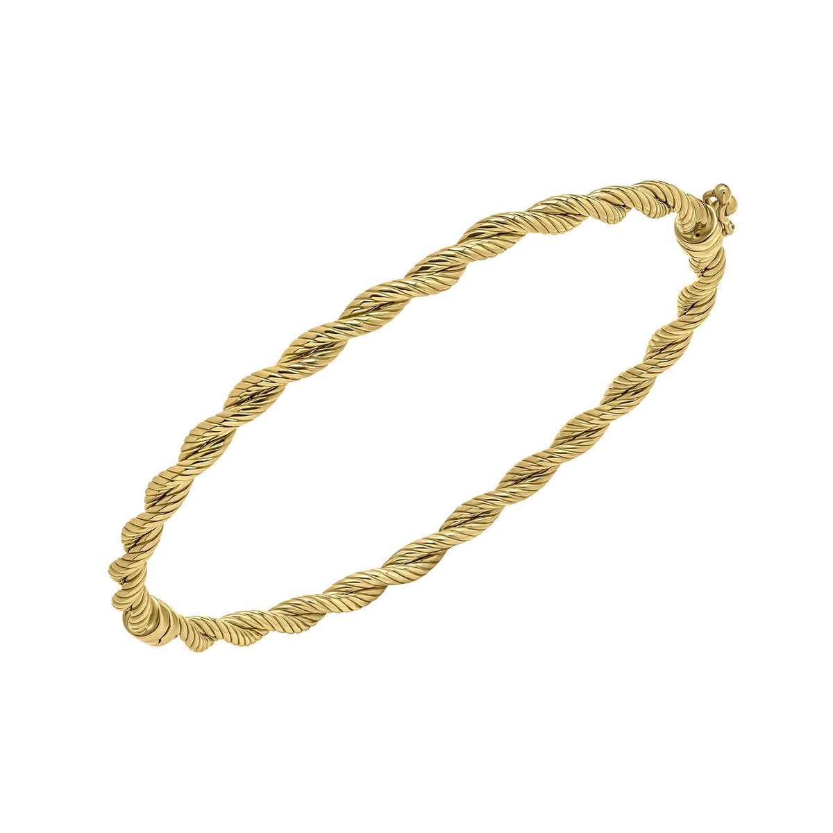 9ct Yellow Gold Twisted Rope Bangle