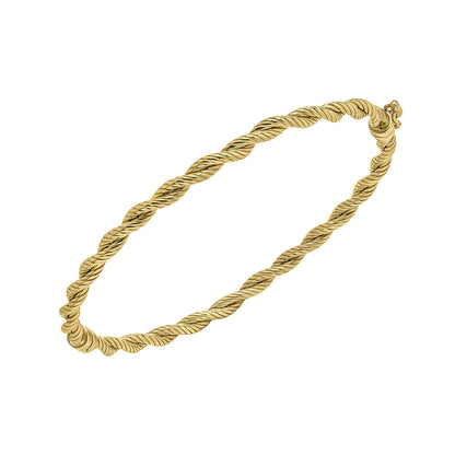 9ct Yellow Gold Twisted Rope Bangle