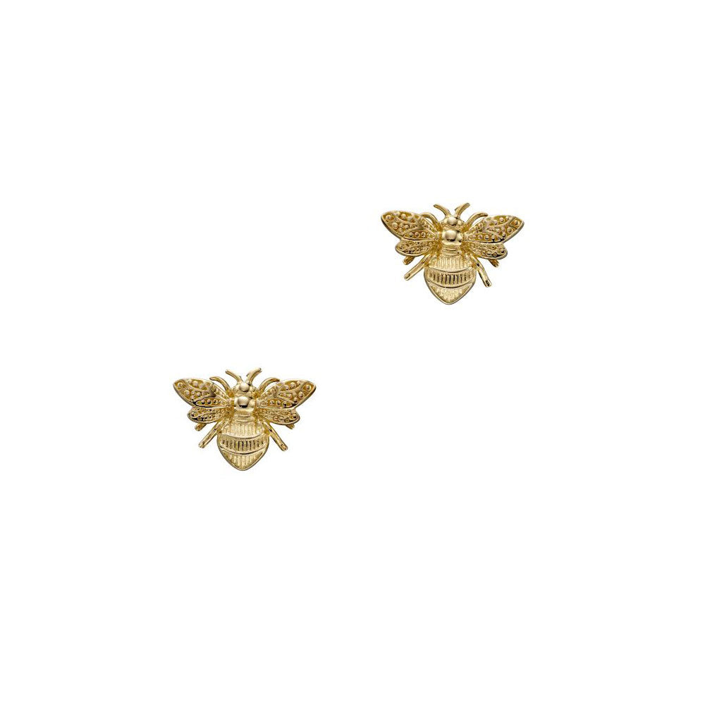 9ct Yellow Gold Bee Earrings