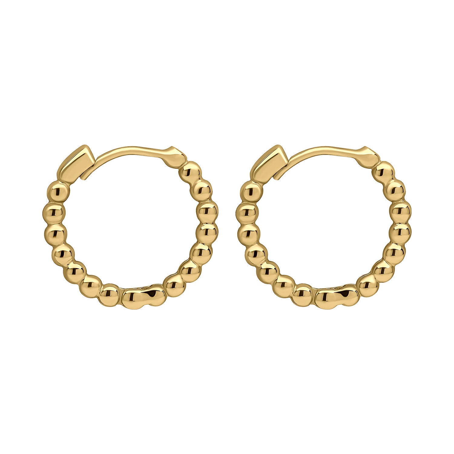 9ct Yellow Gold Plain Hoop Earrings