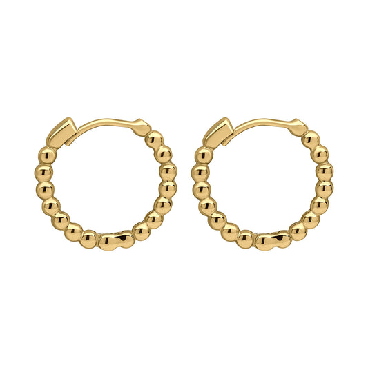 9ct Yellow Gold Plain Hoop Earrings