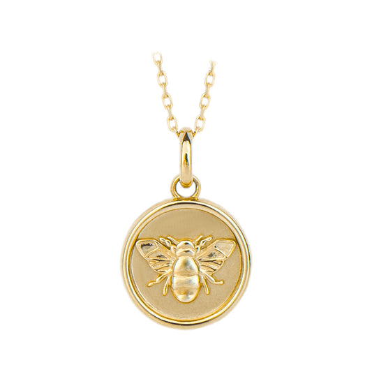 9ct Yellow Gold Bee Pendant