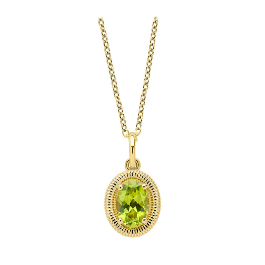 9ct Yellow Gold Peridot Pendant