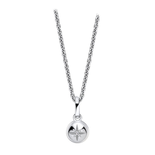Sterling Silver Star Set Diamond Pendant