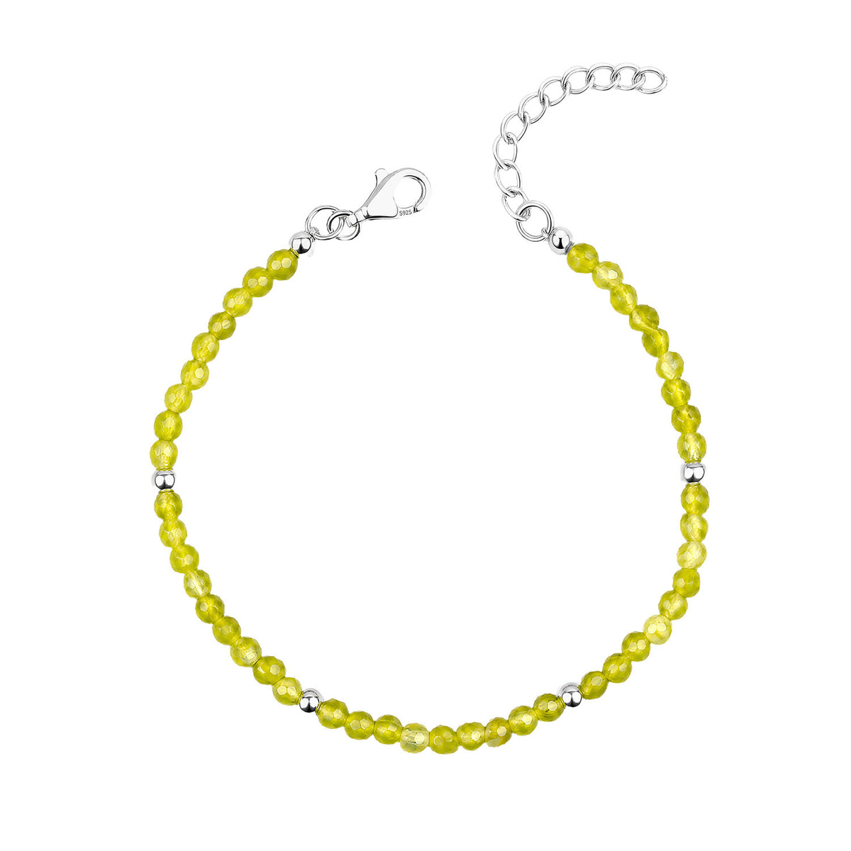 Sterling Silver Quartz Bead bracelet