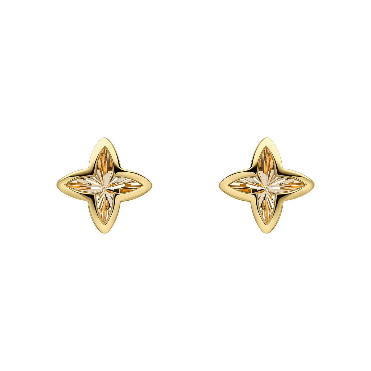 9ct Yellow Gold Cross Earrings