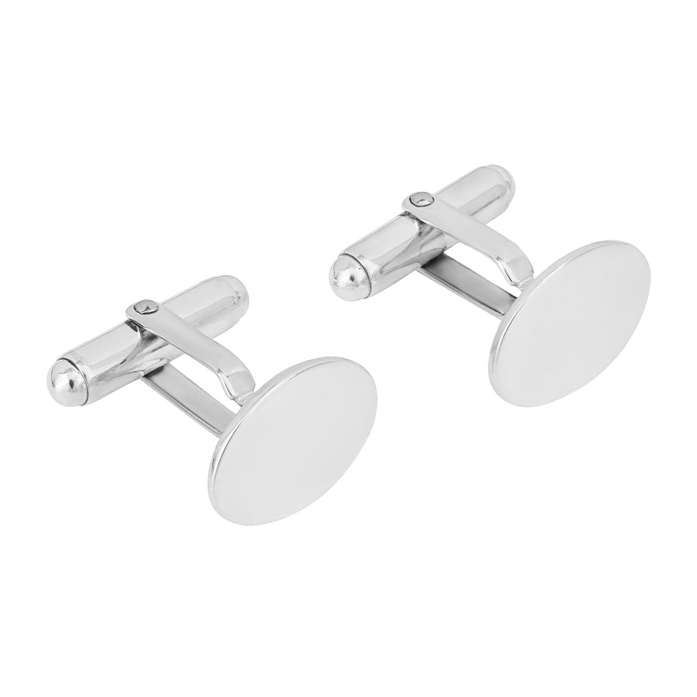 Sterling Silver Oval Cufflinks