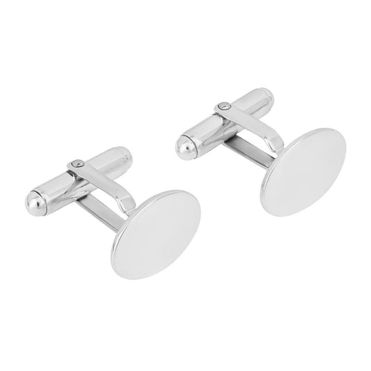 Sterling Silver Oval Cufflinks