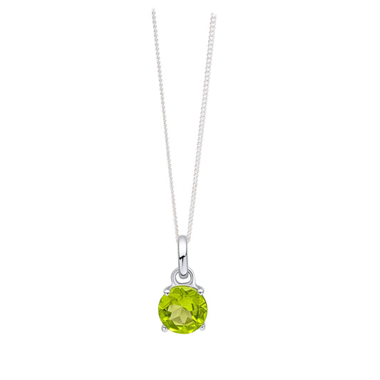 Sterling Silver Peridot Set Pendant