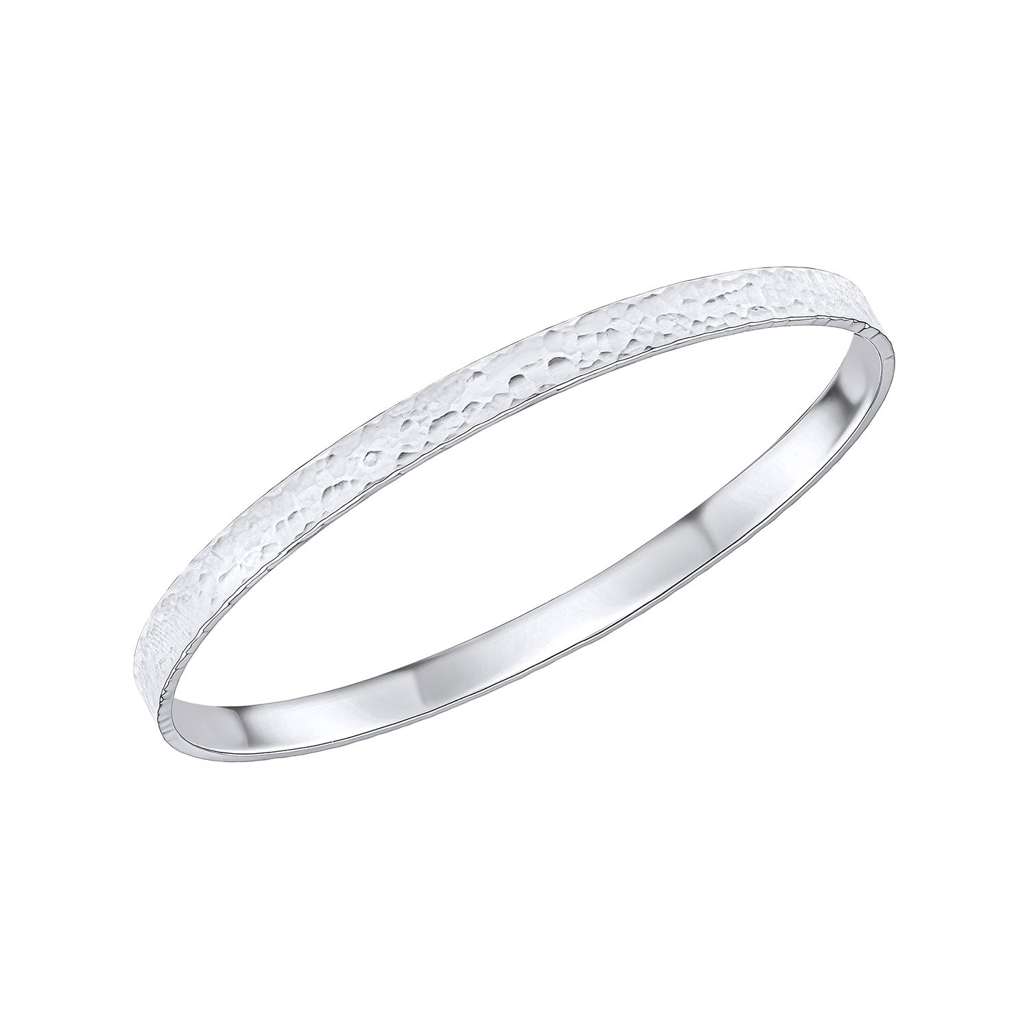 Sterling Silver Hammered Bangle 