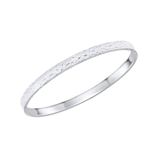 Sterling Silver Hammered Bangle 