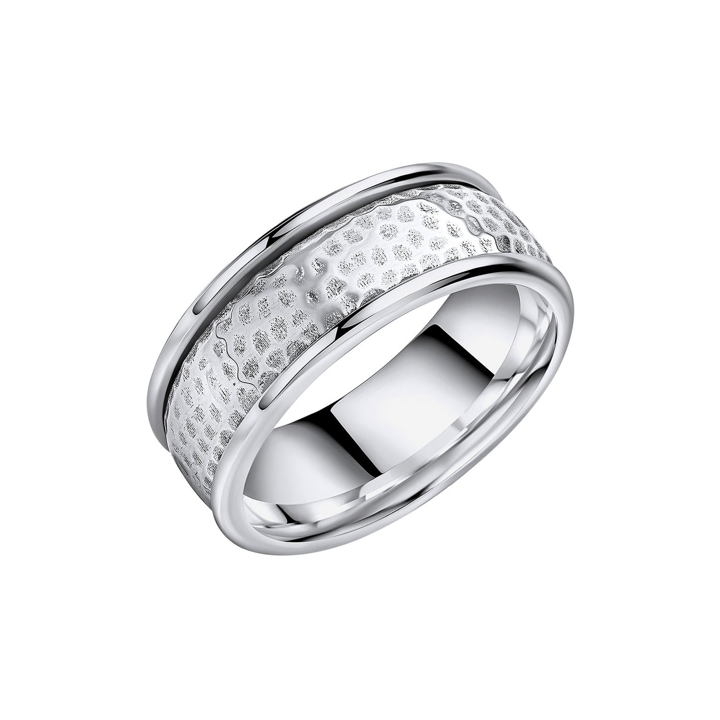 Sterling Silver Hammered Spinner Ring