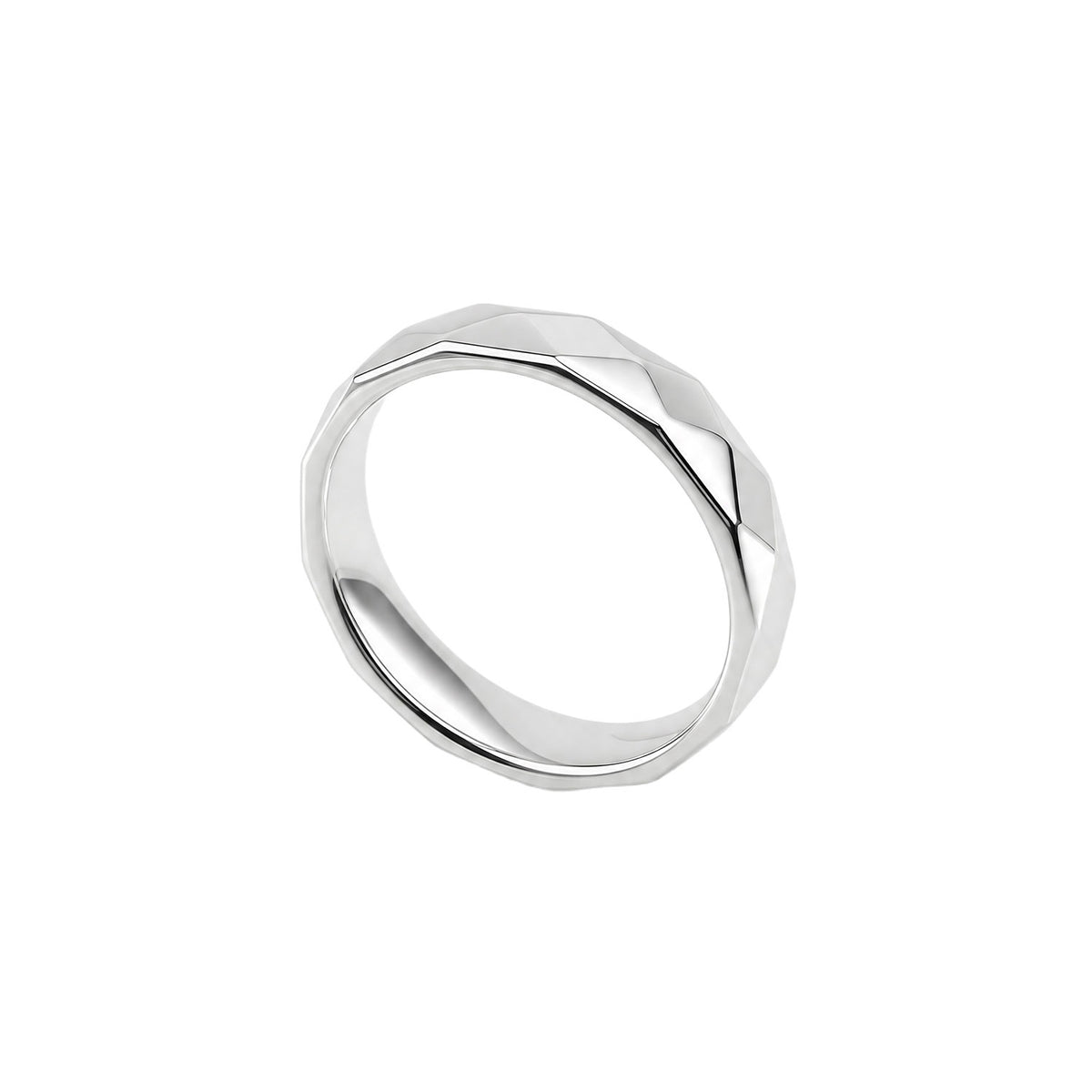 Sterling Silver Facetted Ring