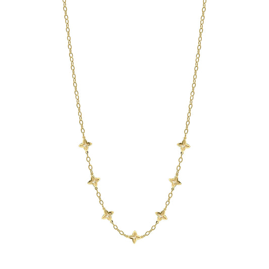 9ct Yellow Gold Cross Chain Necklace