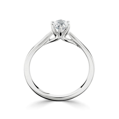 18ct White Gold Six Claw Solitaire Diamond Engagement Ring