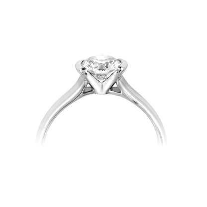 18ct White Gold Open Bezel Set Diamond Engagement Ring