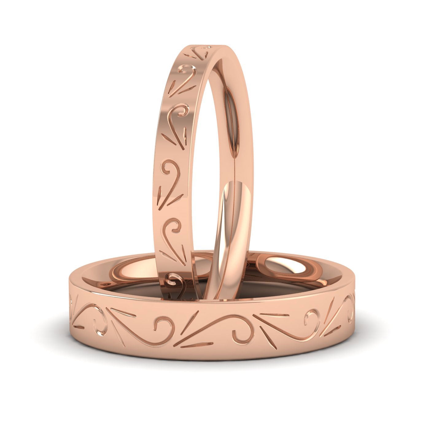 Rose gold hot sale engraved ring