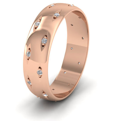 Twenty Diamond Set 9ct Rose Gold 5mm Wedding Ring