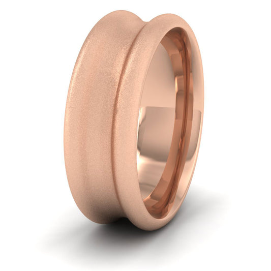 Heavy Concave 9ct Rose Gold 8mm Wedding Ring