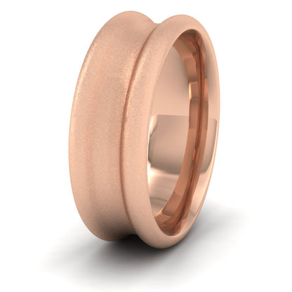 Heavy Concave 18ct Rose Gold 8mm Wedding Ring