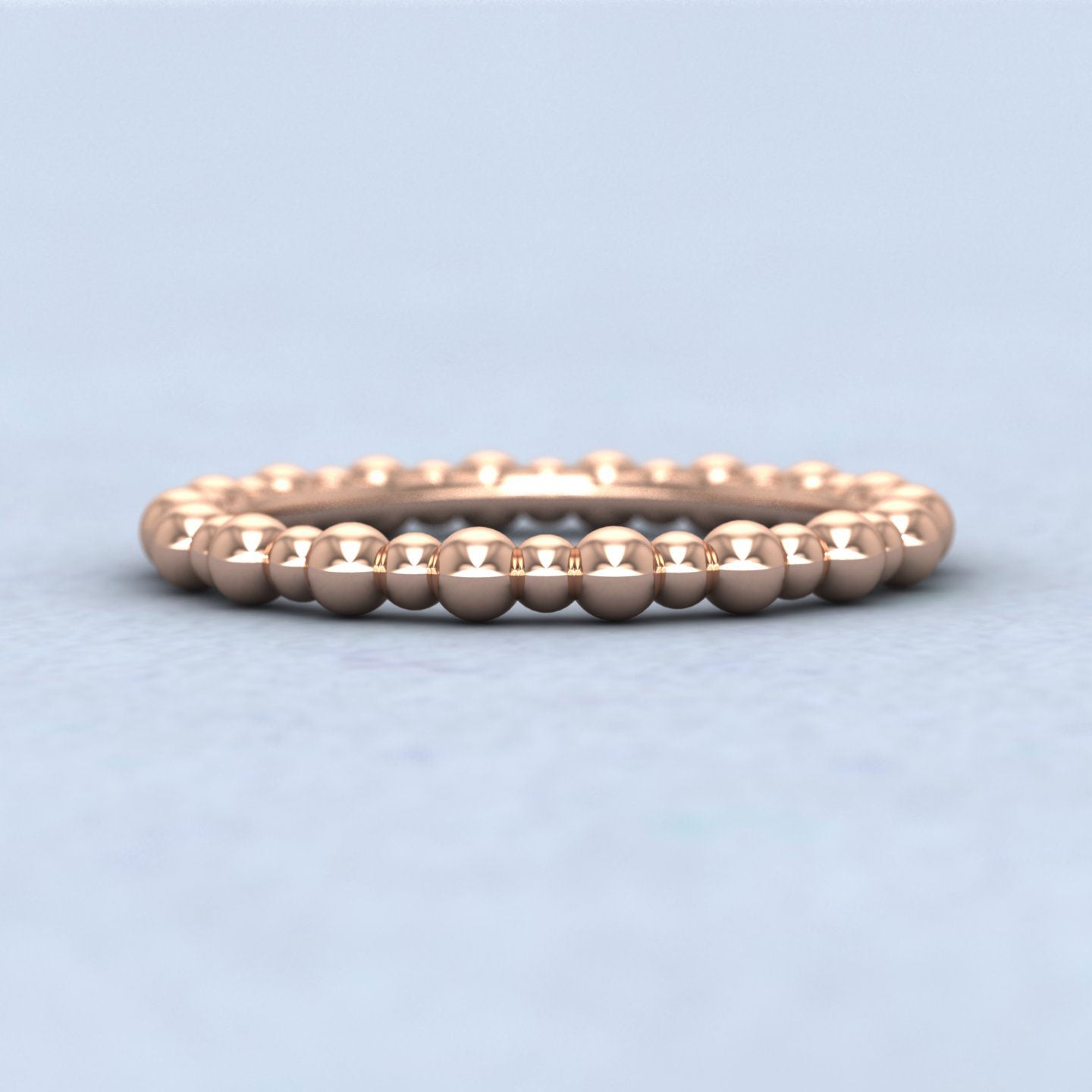 Bobbly 18ct Rose Gold 2mm Wedding Ring