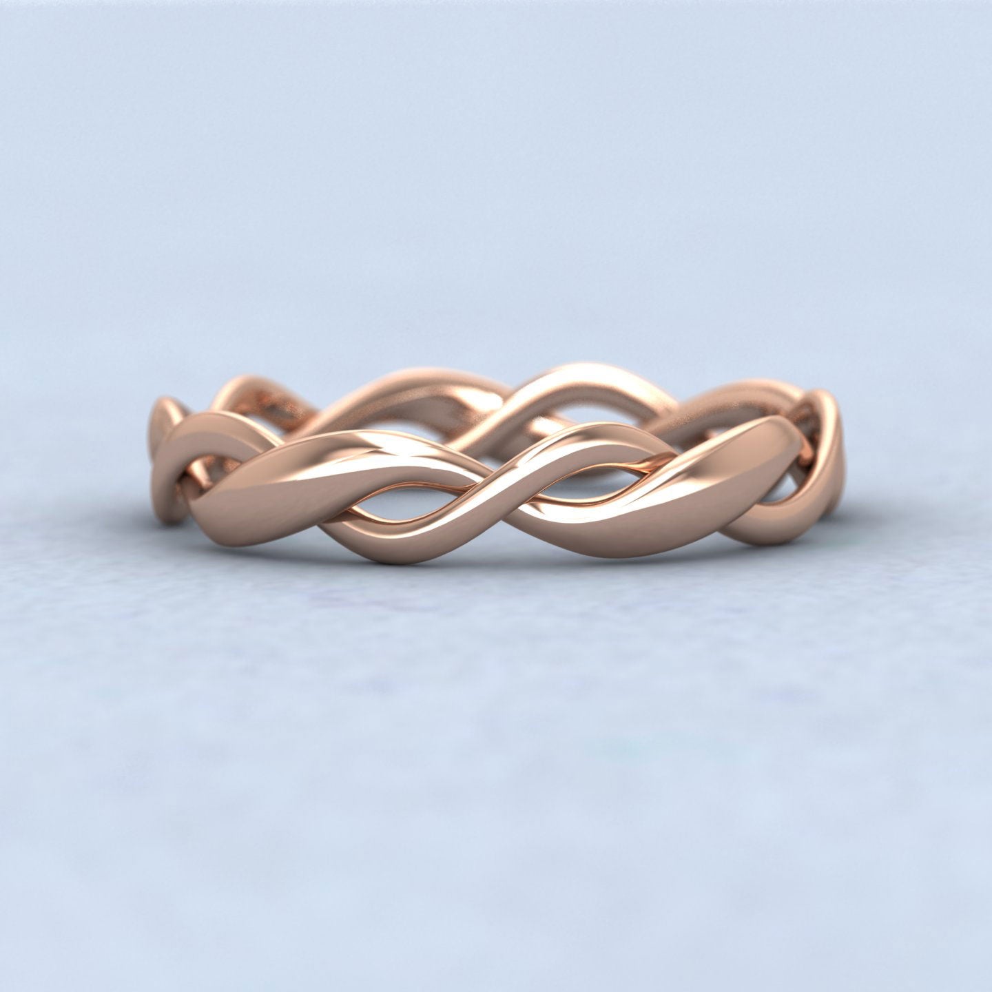 Double Weave 18ct Rose Gold 3.5mm Wedding Ring