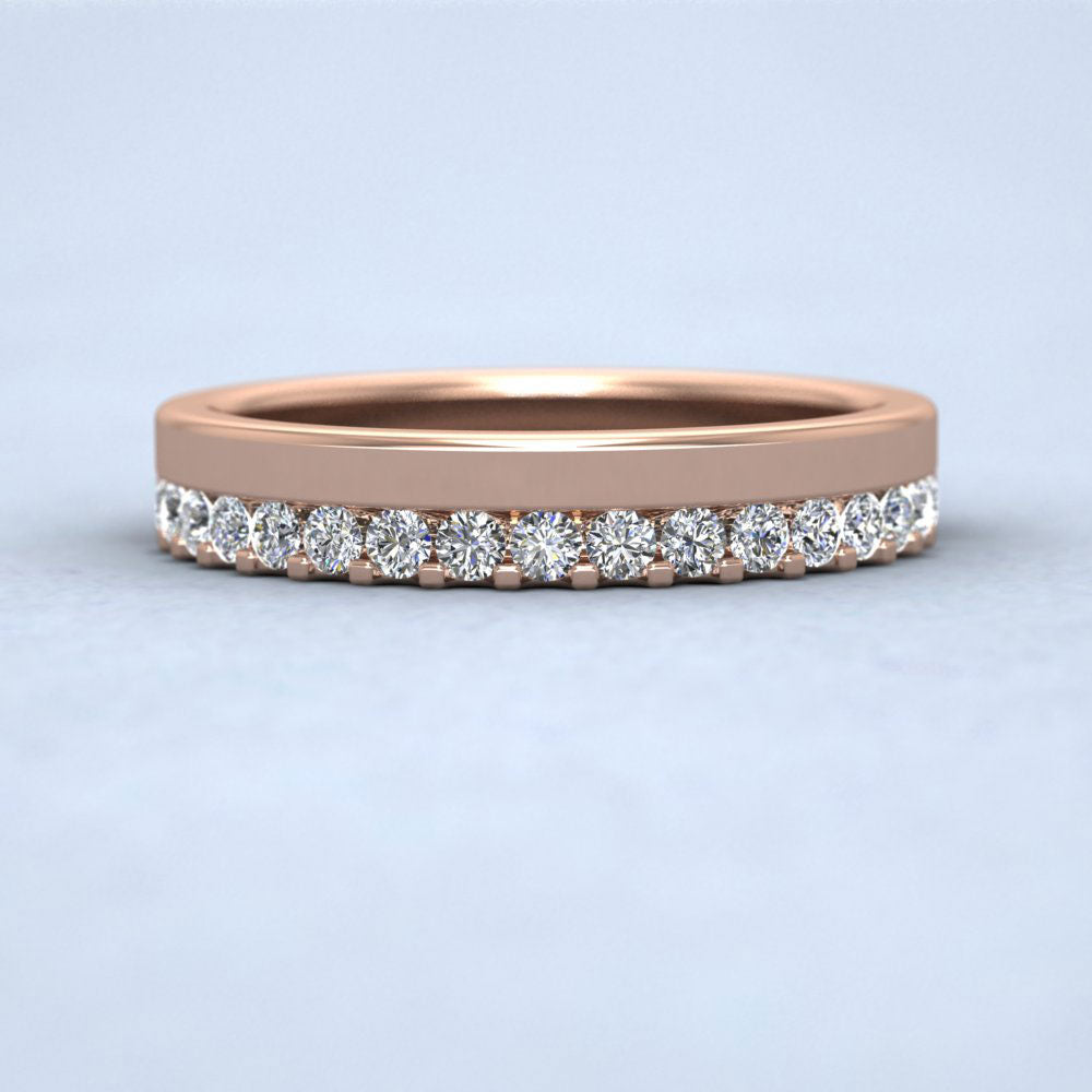 Asymmetric Full Claw Set Diamond Ring (0.64ct) In 18ct Rose Gold