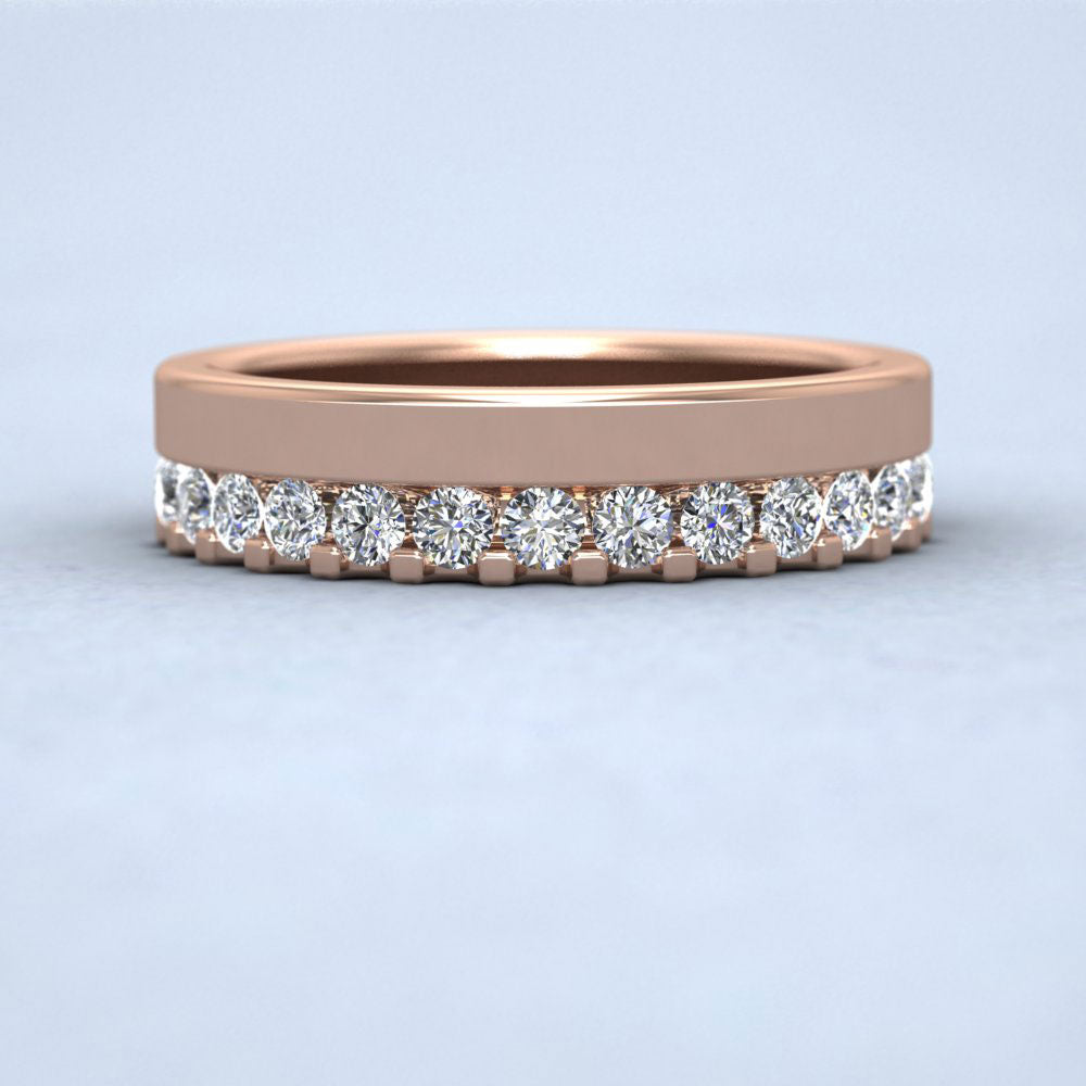 Asymmetric Full Claw Set Diamond Ring (0.98ct) In 18ct Rose Gold