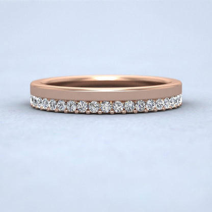 Asymmetric Half Claw Set Diamond Ring (0.25ct) In 9ct Rose Gold