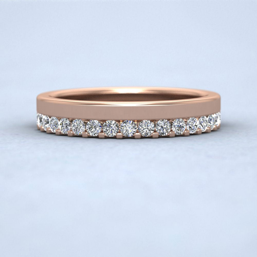 Asymmetric Half Claw Set Diamond Ring (0.34ct) In 18ct Rose Gold