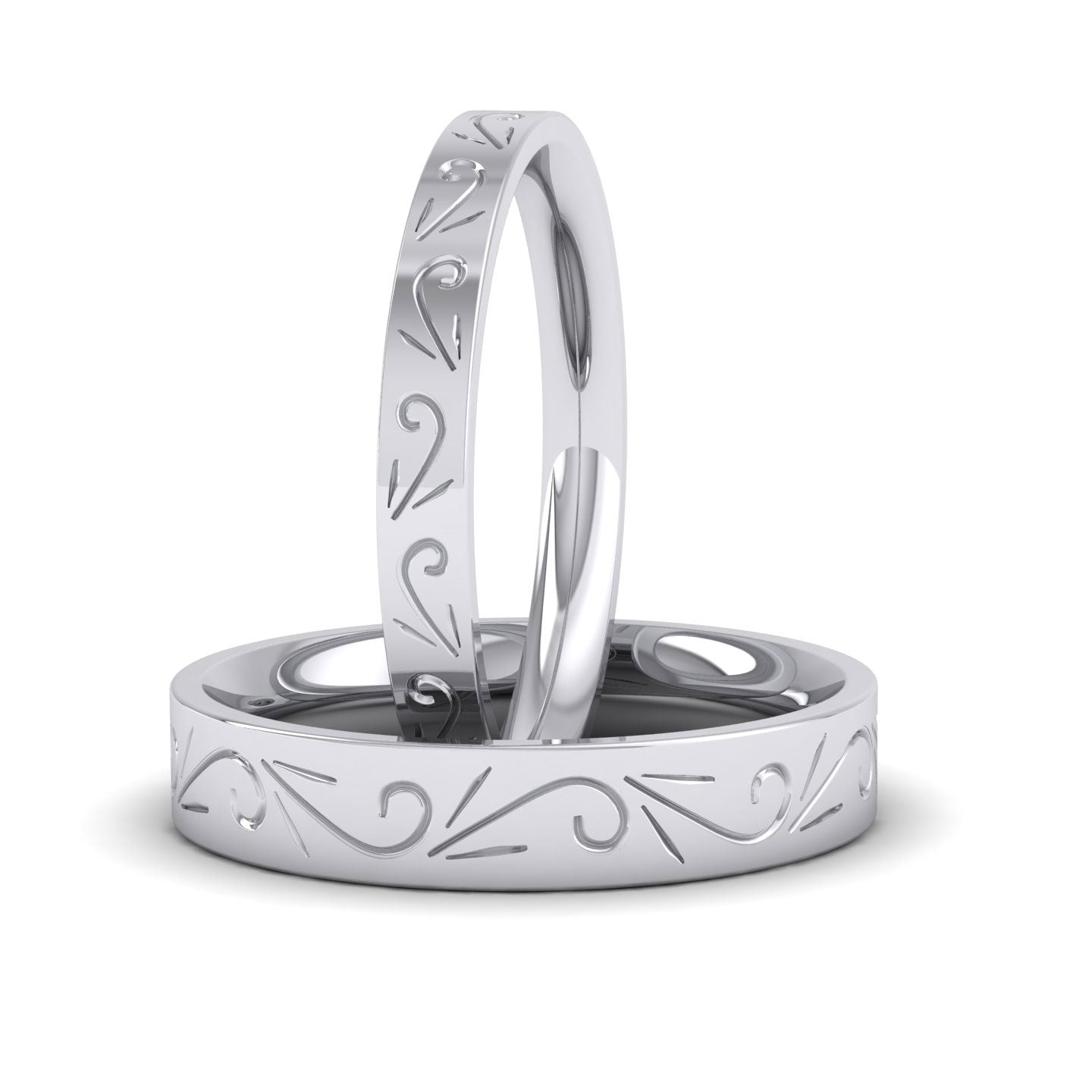 Engraved on sale platinum ring