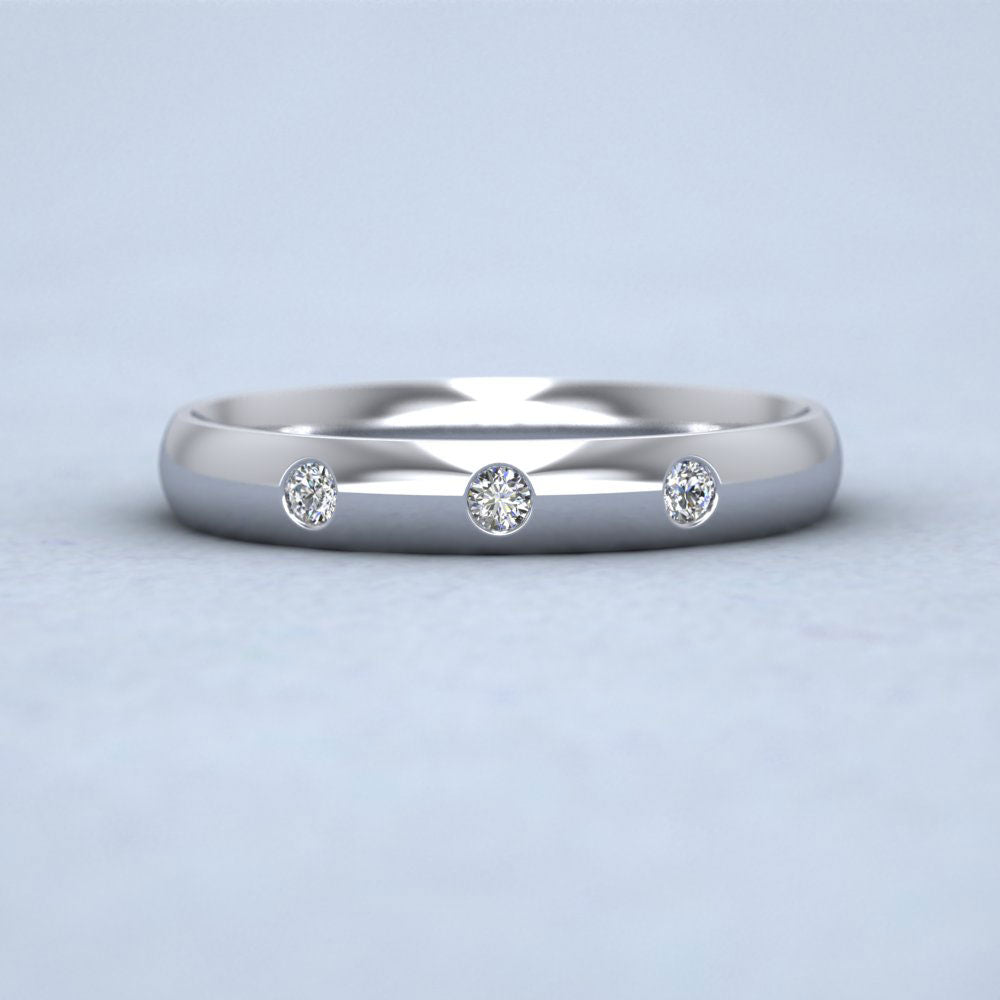 Petite Pave Diamond Wedding Ring In Palladium (1/4 Ctw)