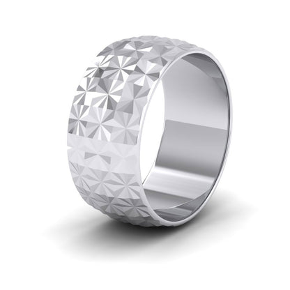 Pineapple Pattern 500 Palladium 10mm Wedding Ring G