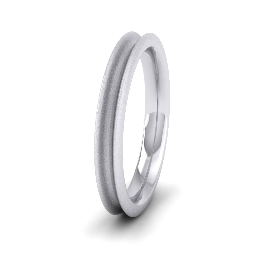 Heavy Concave Sterling Silver 3mm Wedding Ring