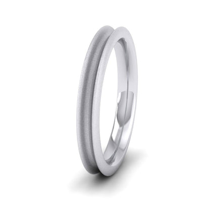 Heavy Concave 500 Palladium 3mm Wedding Ring