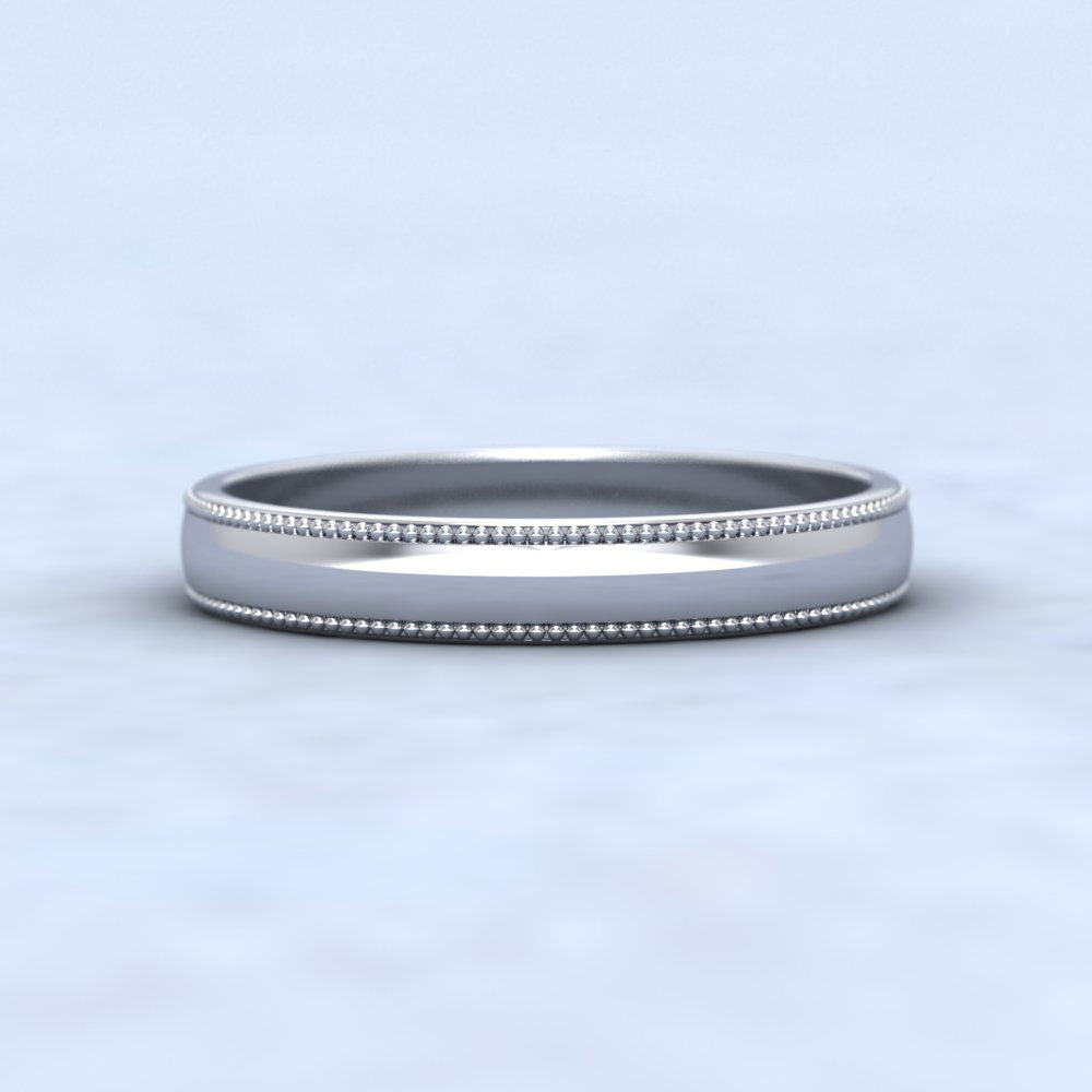 Millgrained Edge Sterling Silver 3mm Wedding Ring
