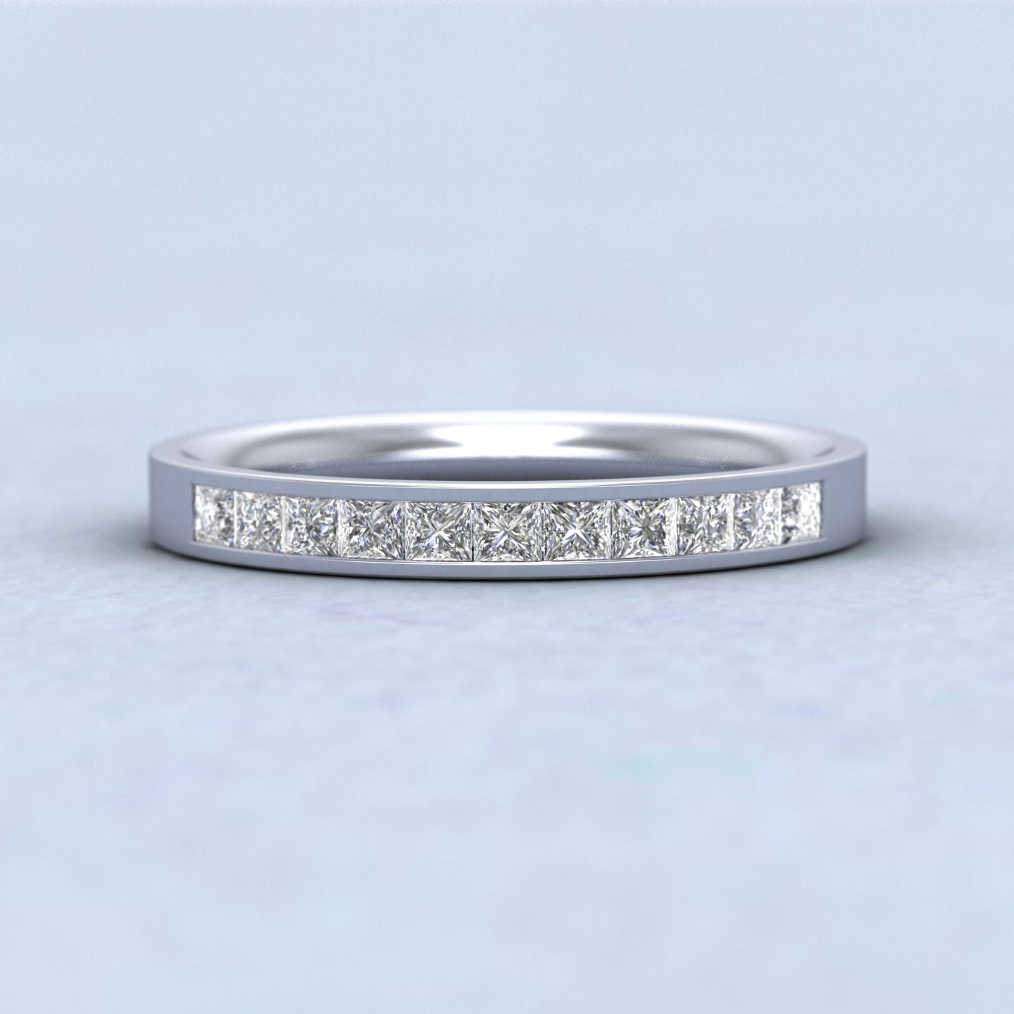 Channel Set Diamond 18ct White Gold 2.5mm Wedding Ring