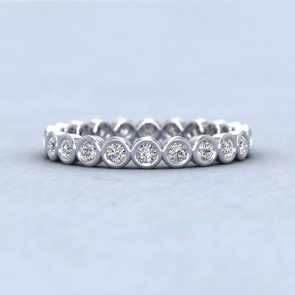 Full Set Diamond Ring In 950 Platinum 2.5mm Wide