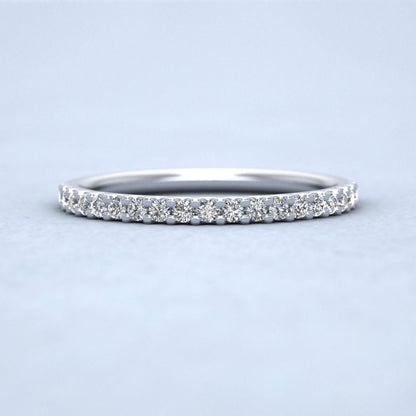 Round Claw 0.25ct Half Diamond Set 9ct White Gold 2mm Ring